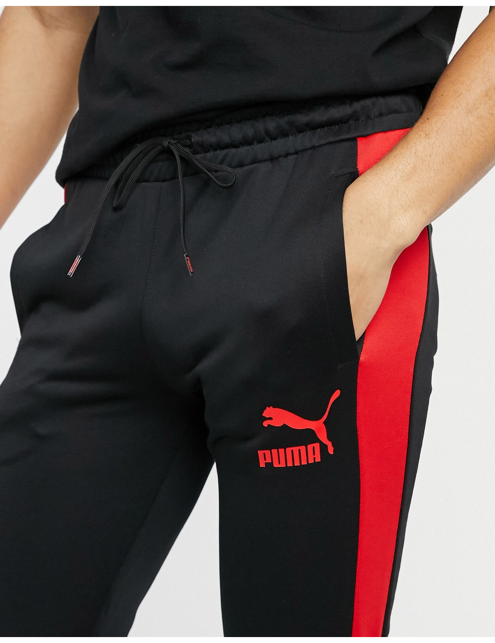 Puma T7 logo track pants in...