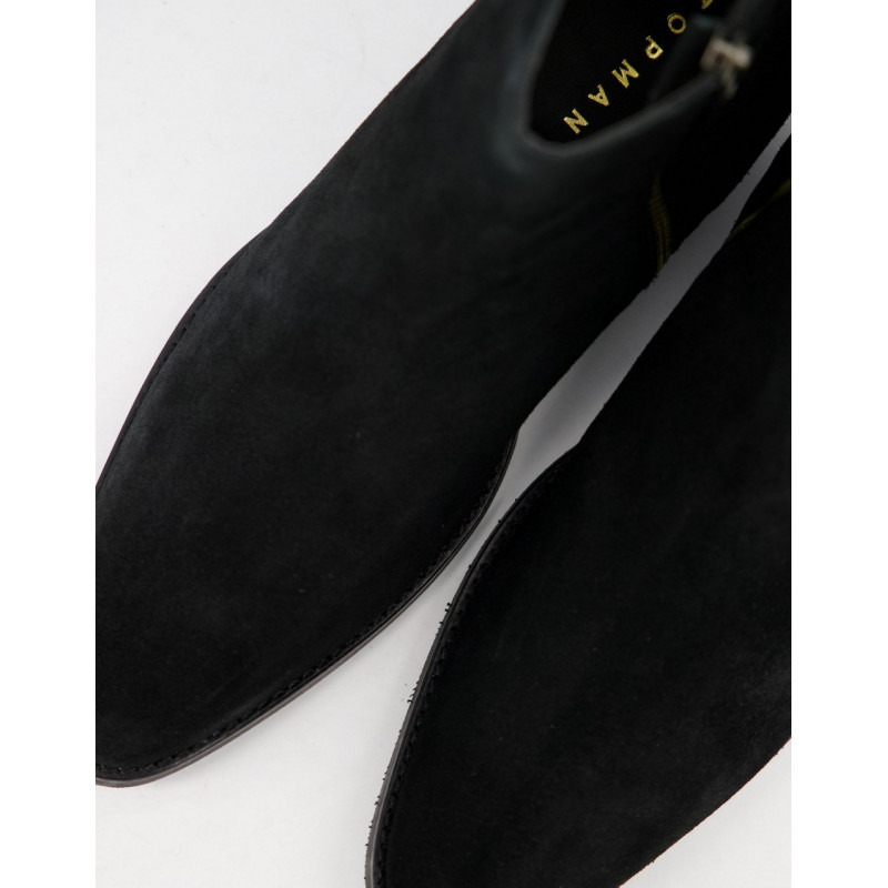 Topman cuban boots in black