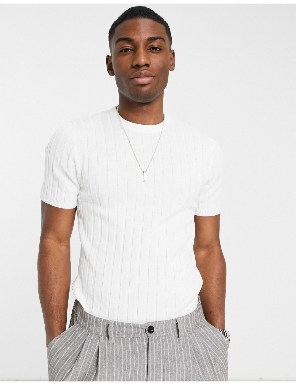 ASOS DESIGN knitted muscle...