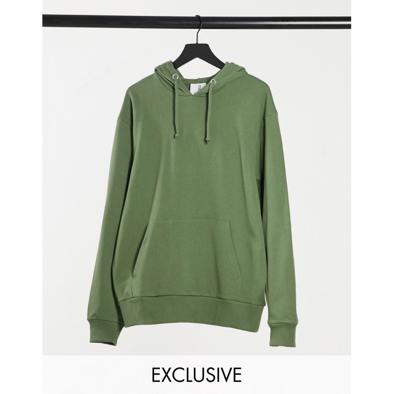 COLLUSION hoodie in khaki