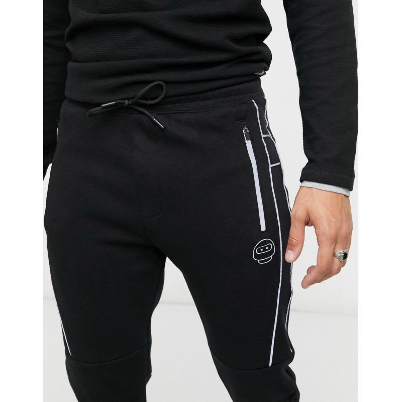 Bershka pique joggers in...