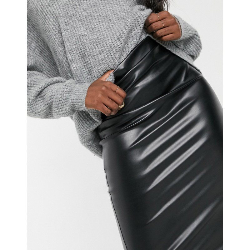 ASOS DESIGN Tall leather...