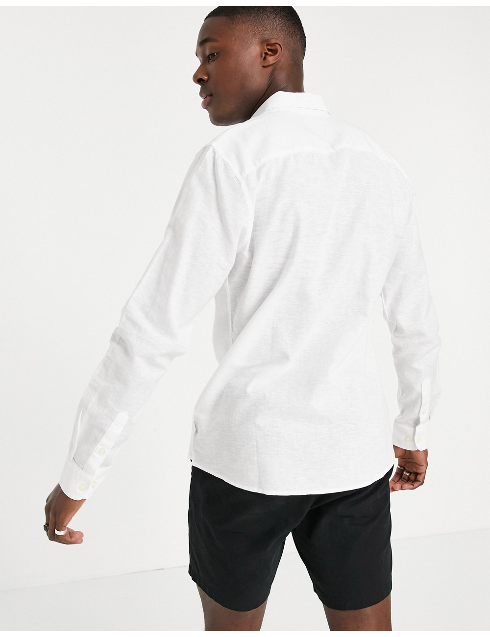 Only & Sons linen shirt in...