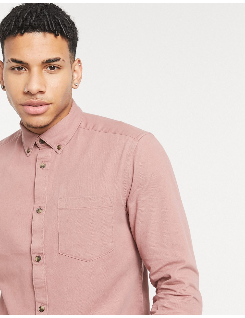 Only & Sons twill shirt in...