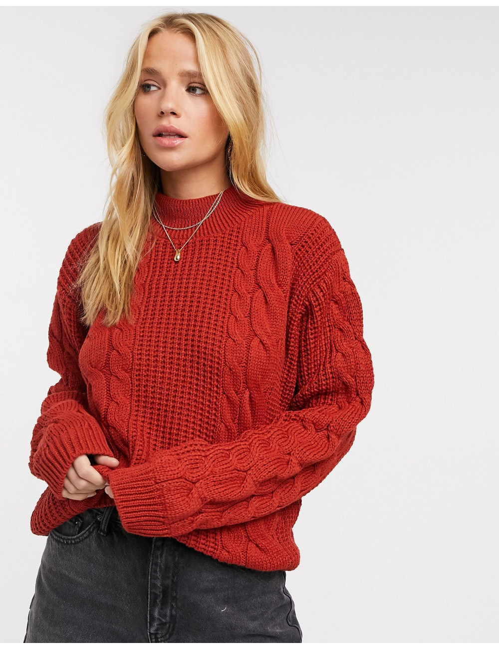 Unique21 chunky cable knit...