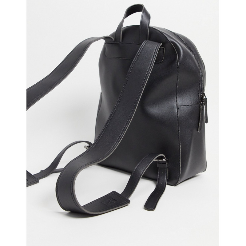 Fenton pu zip front backpack