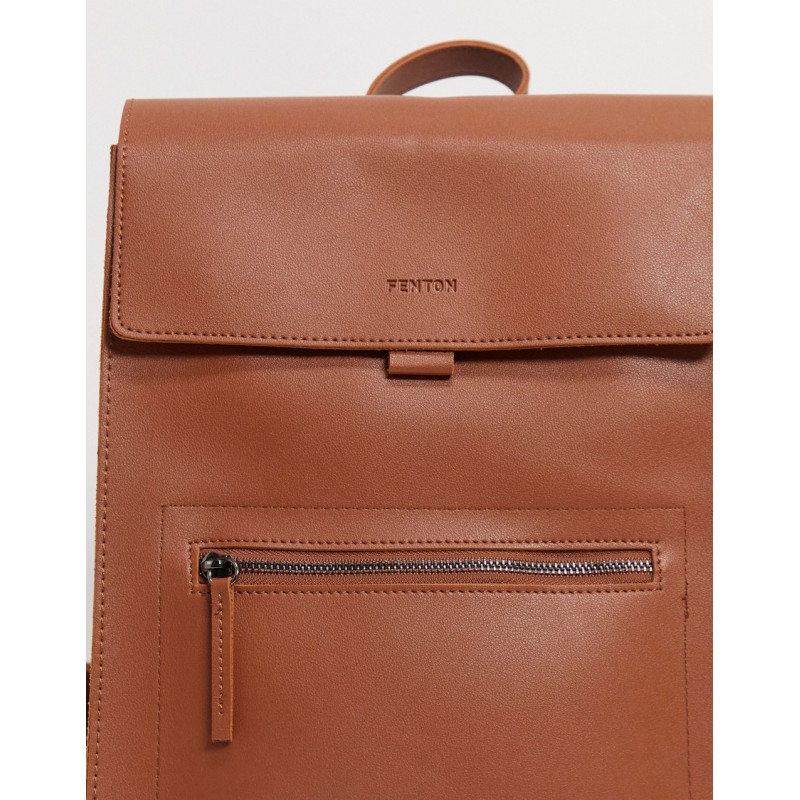 Fenton flap over pu backpack