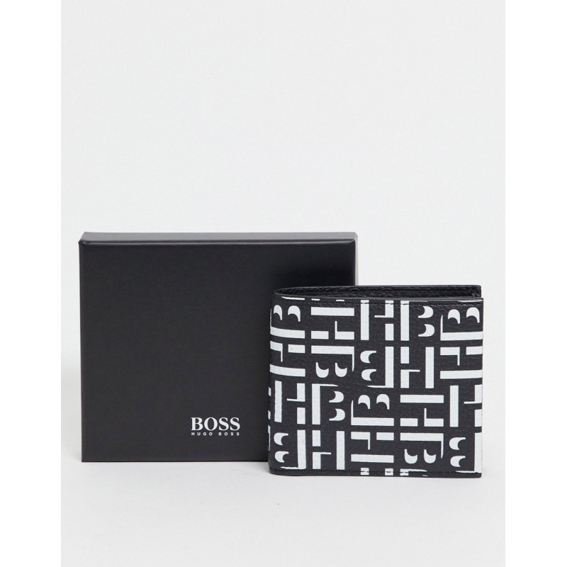 BOSS logo wallet in black