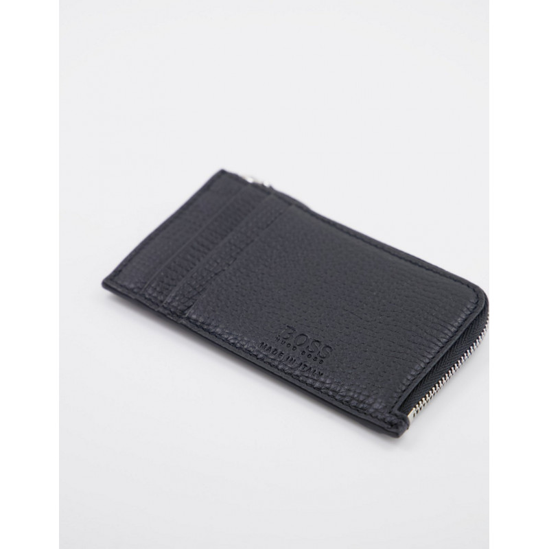 BOSS long zip wallet in black