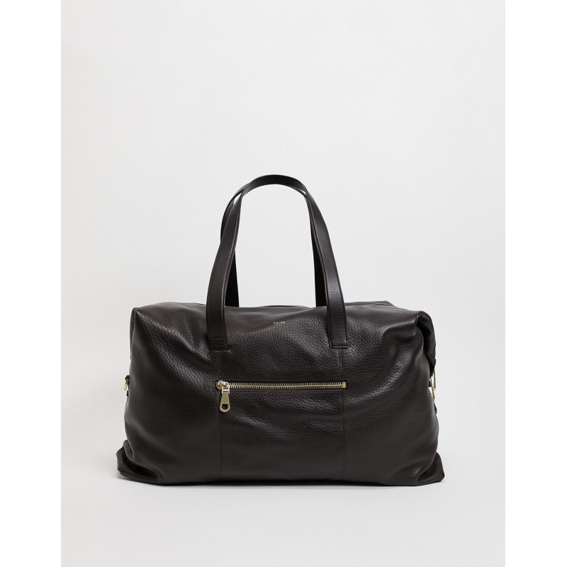 Reiss owen leather holdall