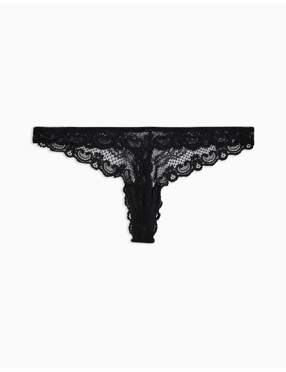 Topshop lace thong in black