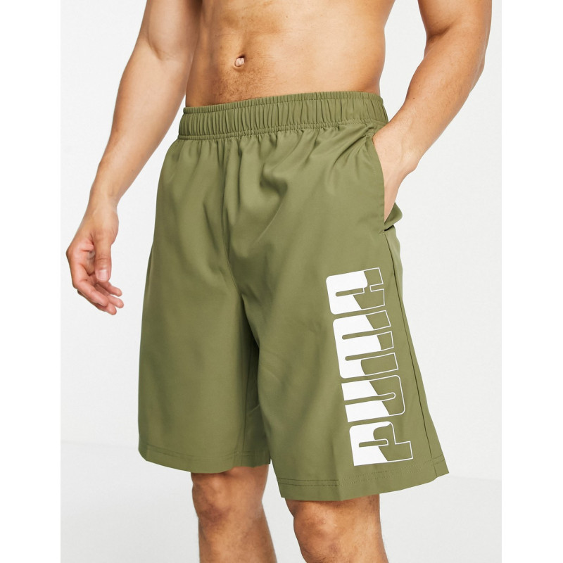 Puma rebel shorts in green