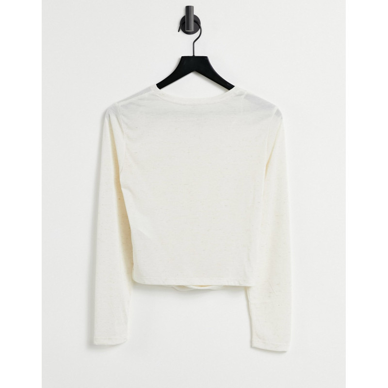 Pieces long sleeve knot top...