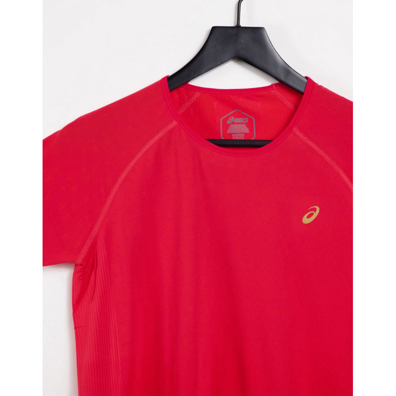 Asics essential ss top in red