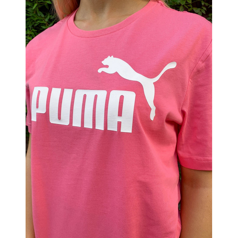 Puma logo t-shirt in pink