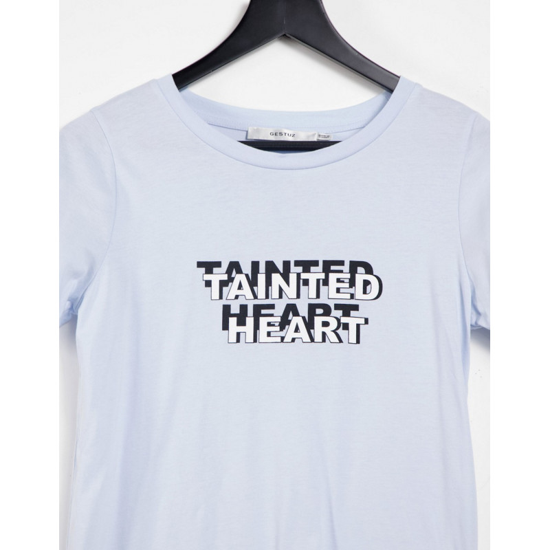 Gestuz Tainted t-shirt in Blue