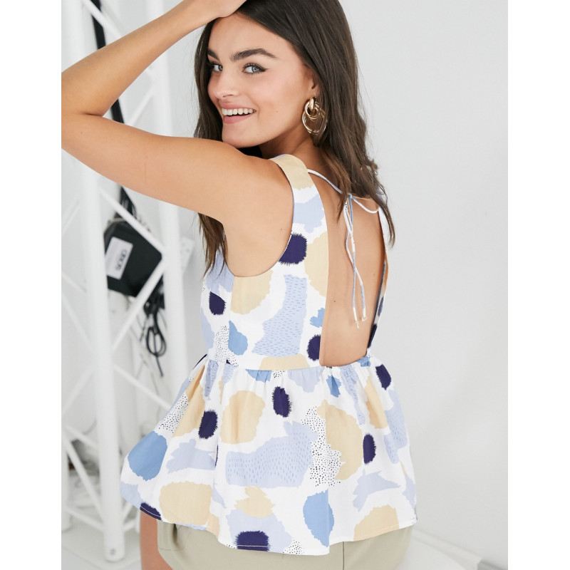 Pieces polka dot top with...