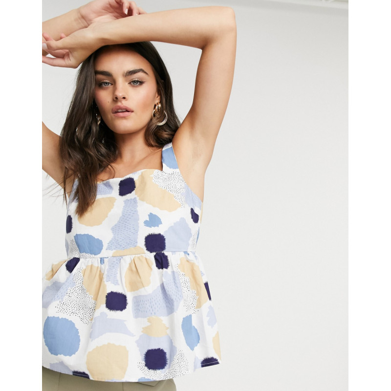 Pieces polka dot top with...