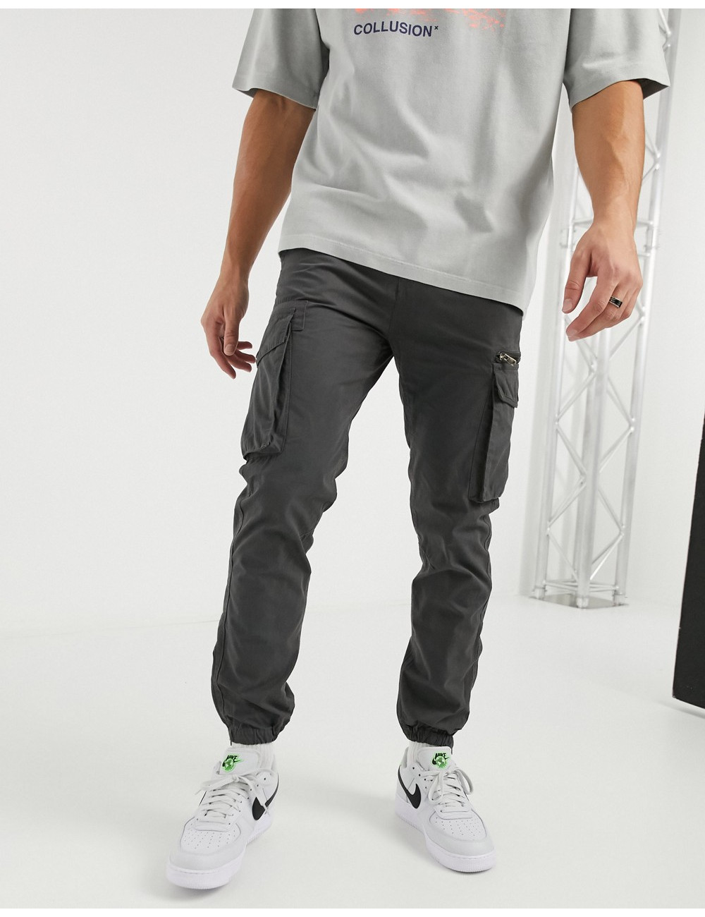 River Island tapered cargo...