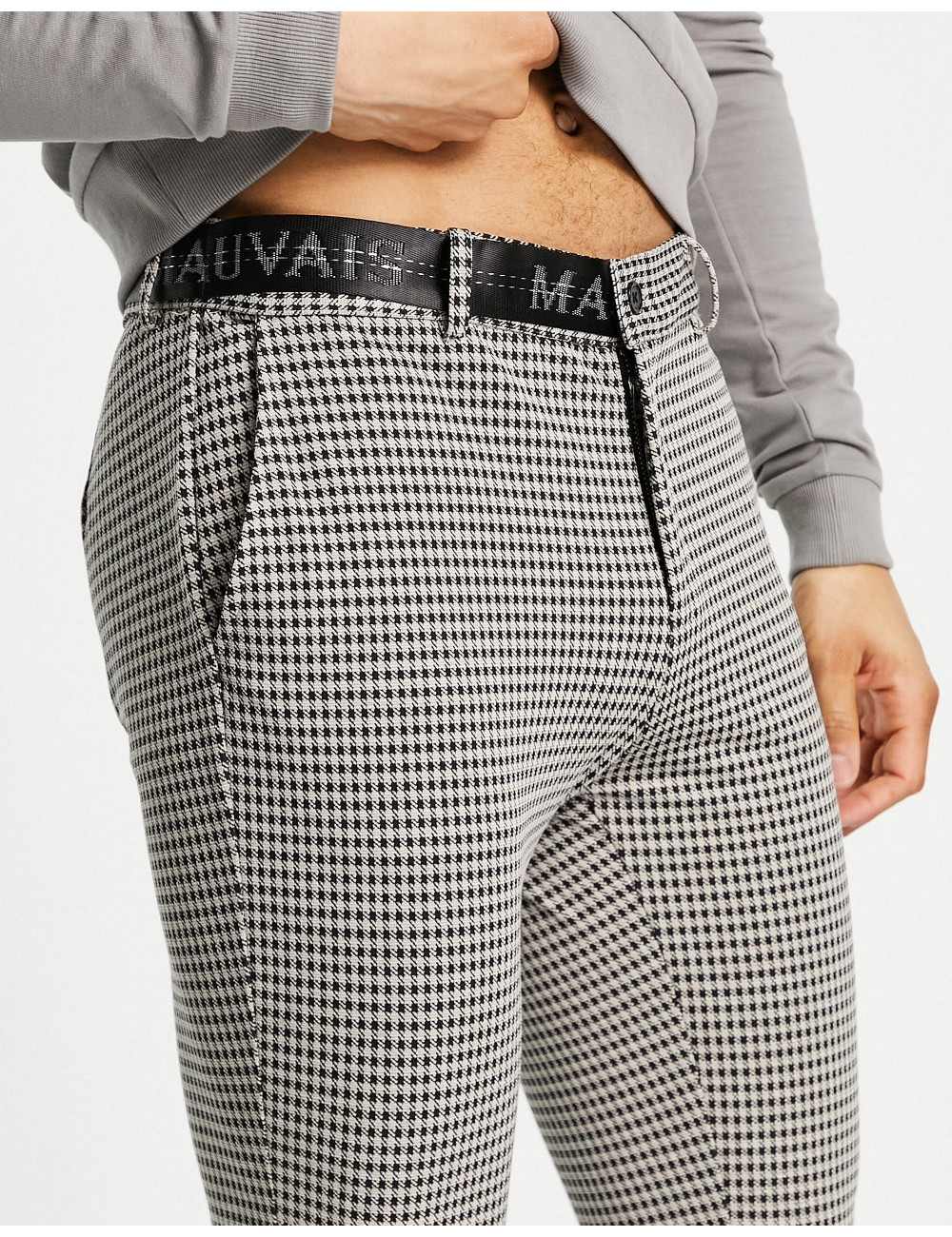 Mauvais check trousers with...