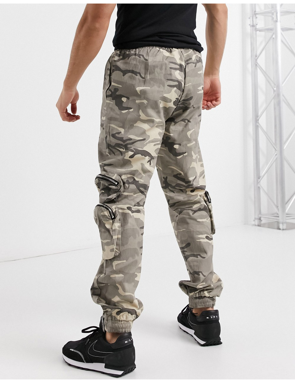 Mennace cargo trousers with...