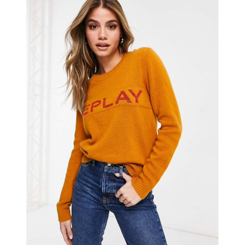 Replay logo knitted sweater...