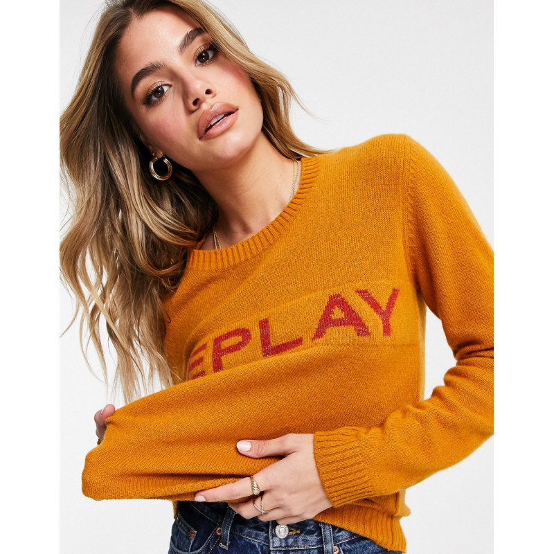 Replay logo knitted sweater...