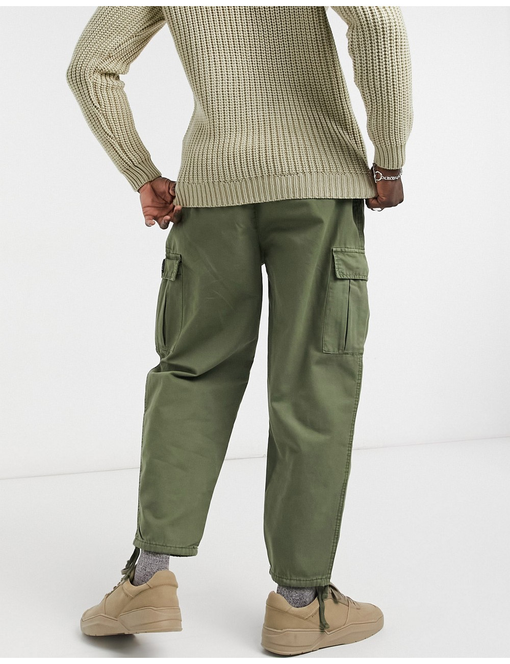 Bershka cuffed cargo...