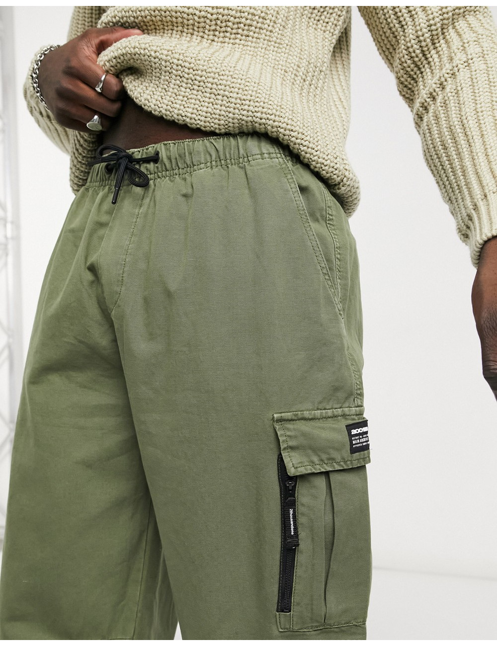 Bershka cuffed cargo...