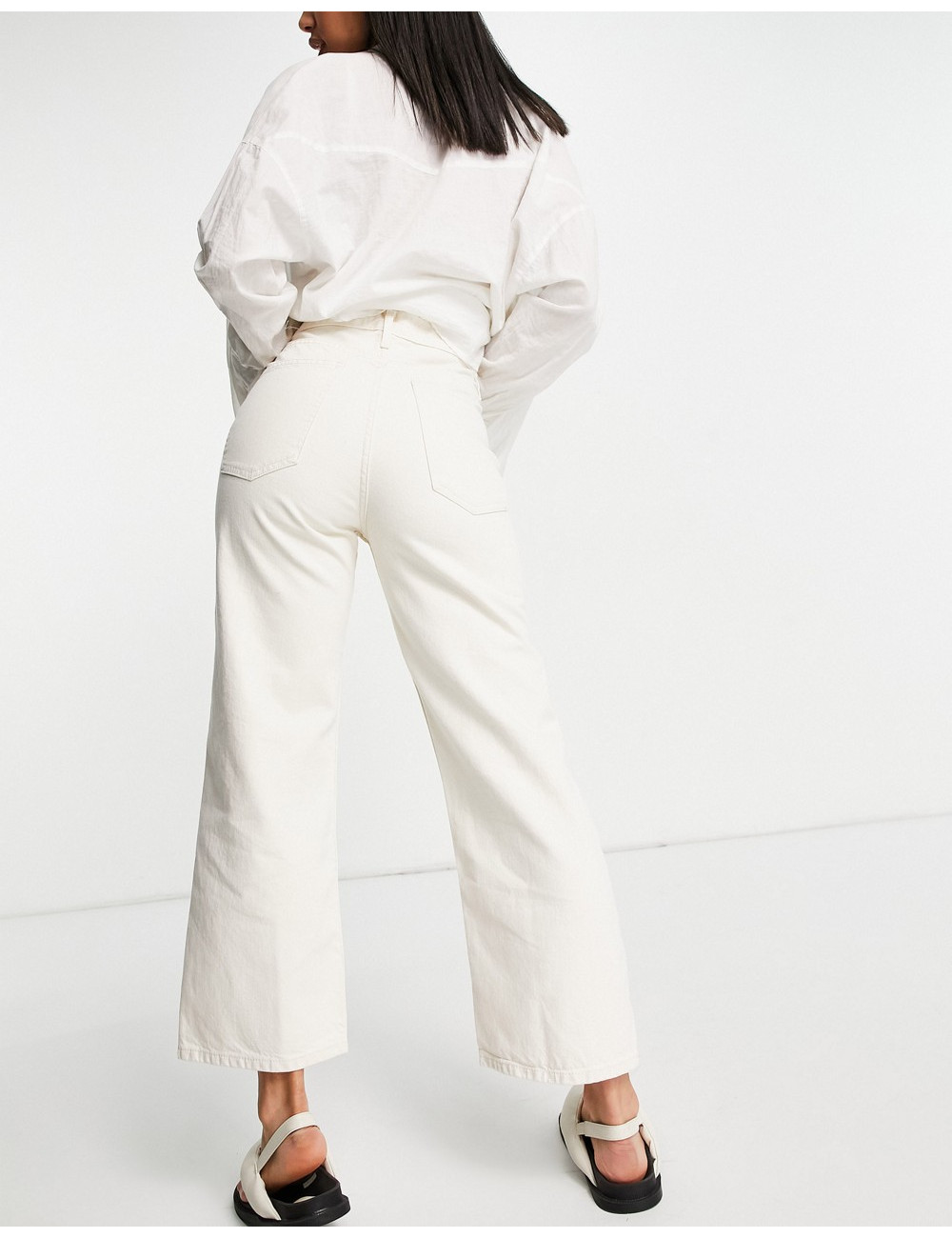 Mango straight jeans in white