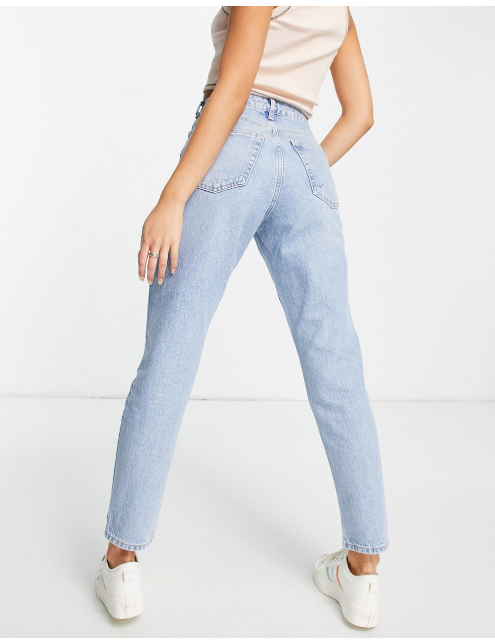 Topshop mom jeans in bleach