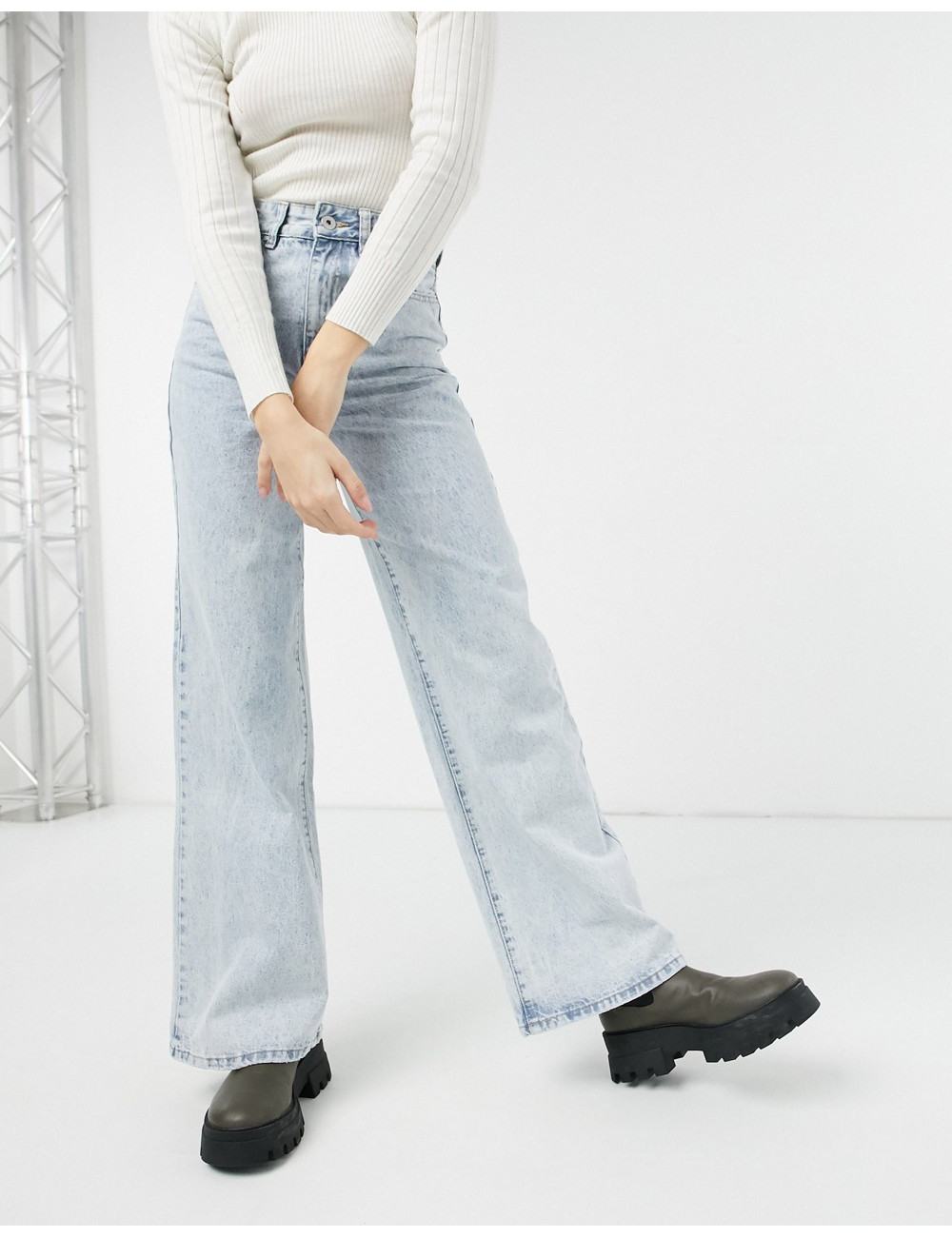 Cotton:On wide leg jeans in...