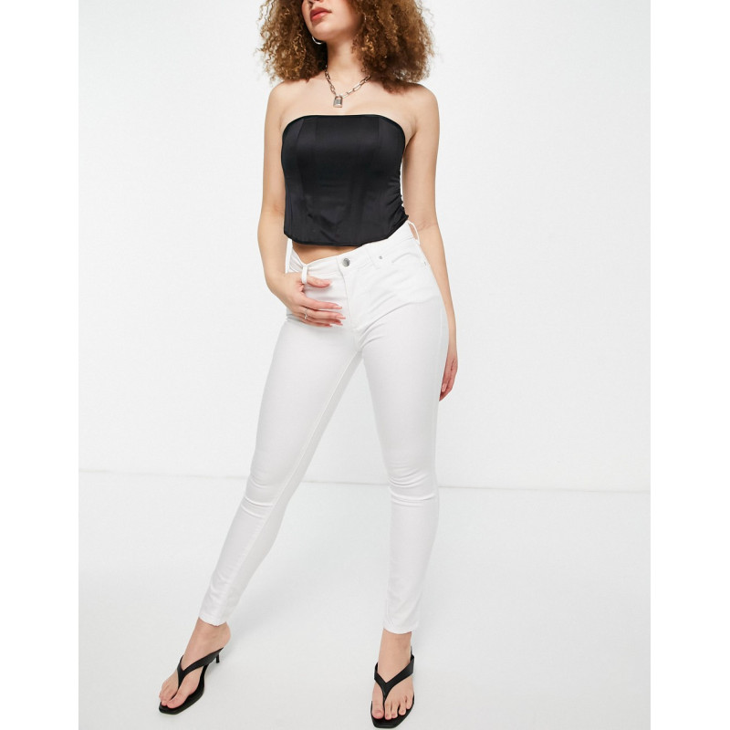 Topshop leigh jeans in white
