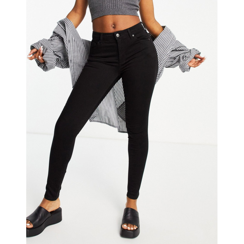 Topshop Leigh jeans in black