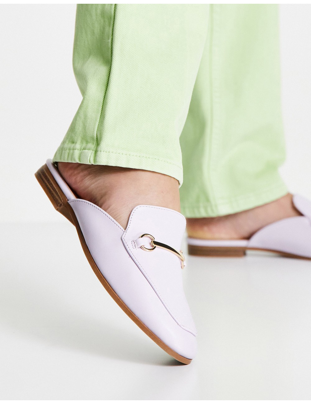 Accessorize backless loafer...