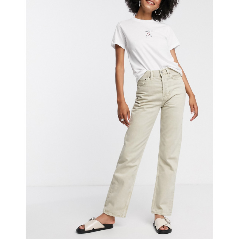 Topshop dad jeans in off white