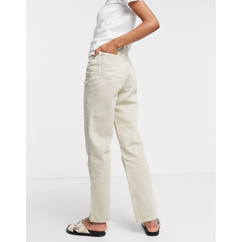 Topshop dad jeans in off white