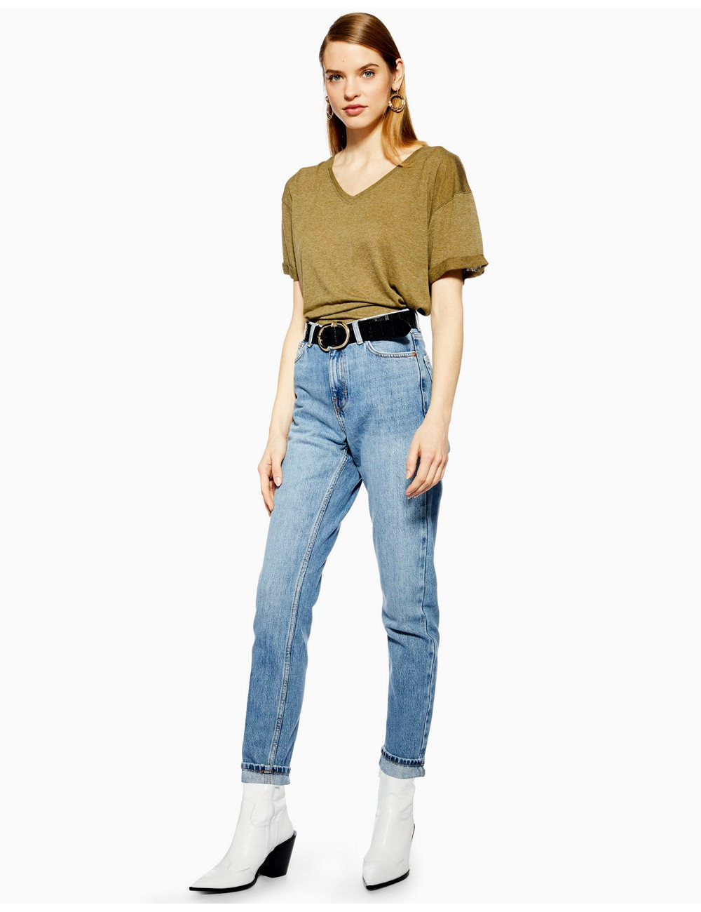 Topshop Petite mom jeans in...