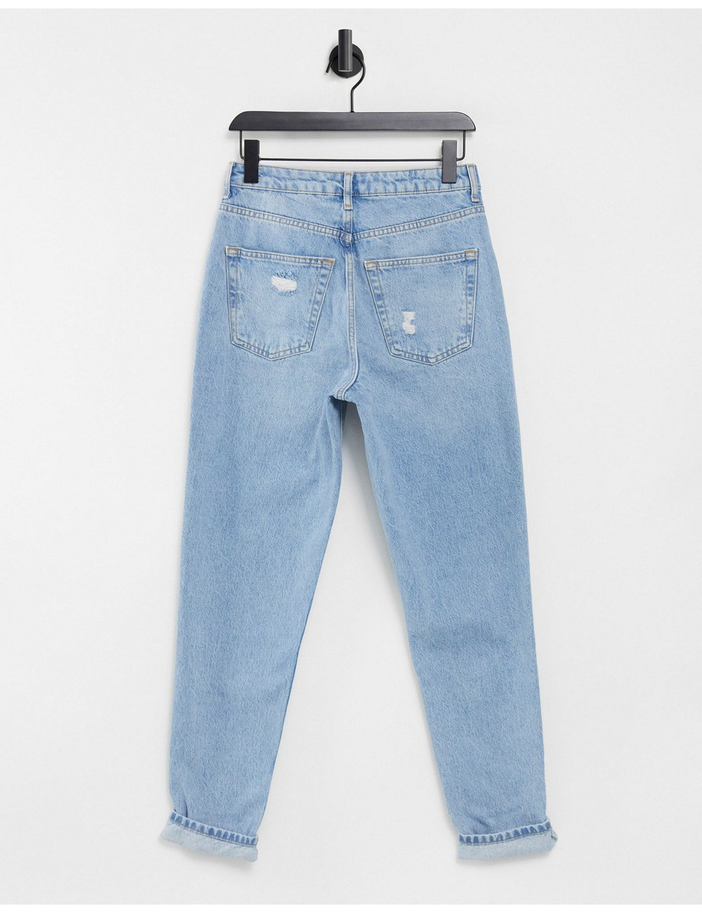 Topshop ripped mom jean in...