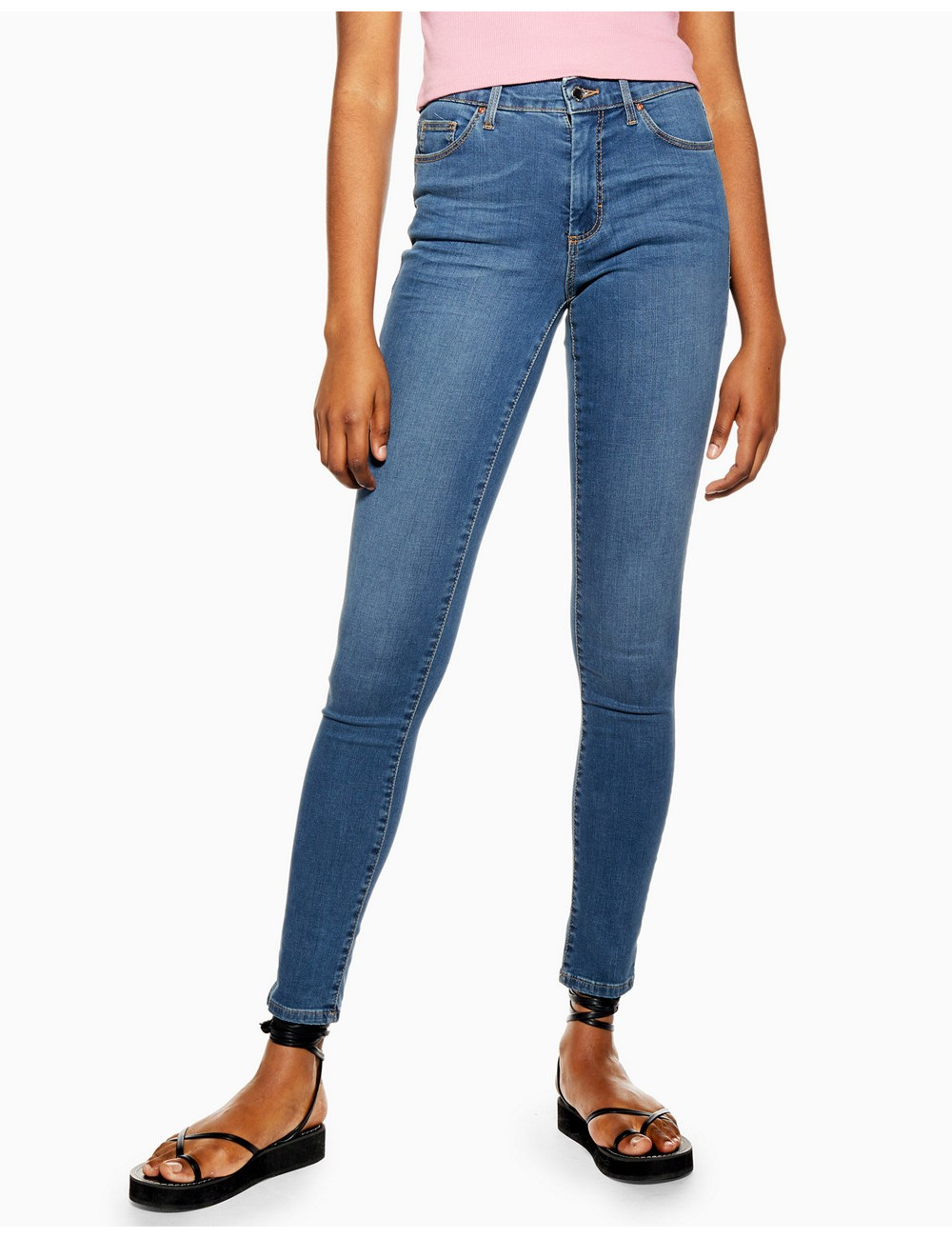 Topshop leigh jeans in mid...