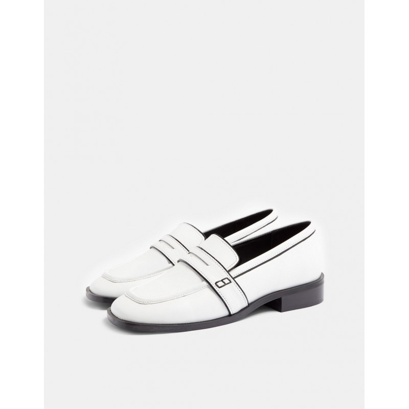 Topshop loafers in white