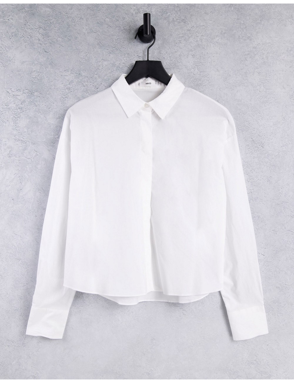 Mango poplin shirt in white