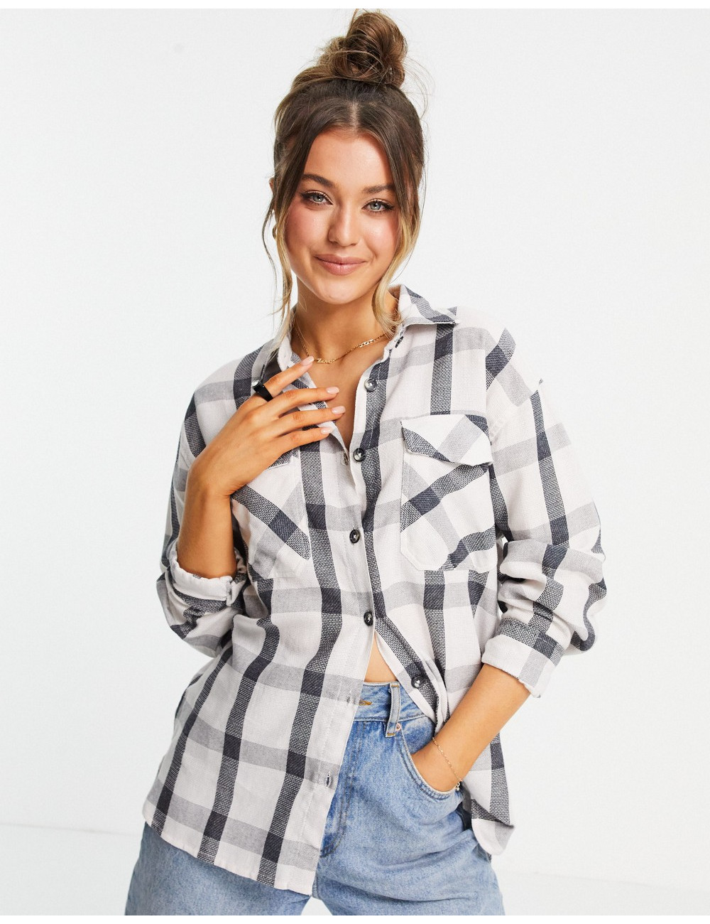 New Look oversized check...