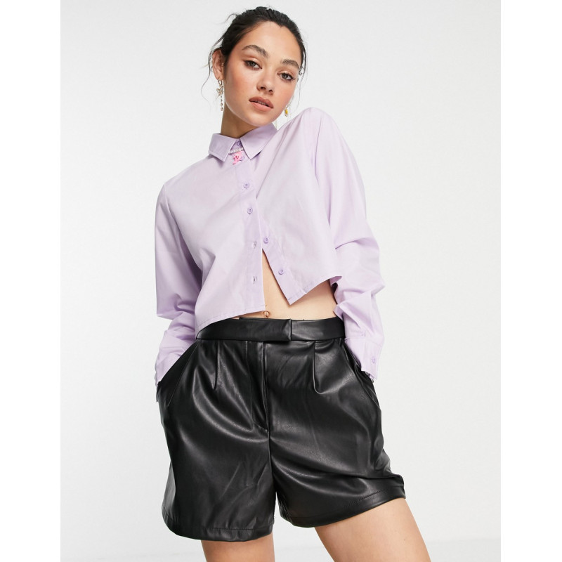 Noisy May cropped shirt in...