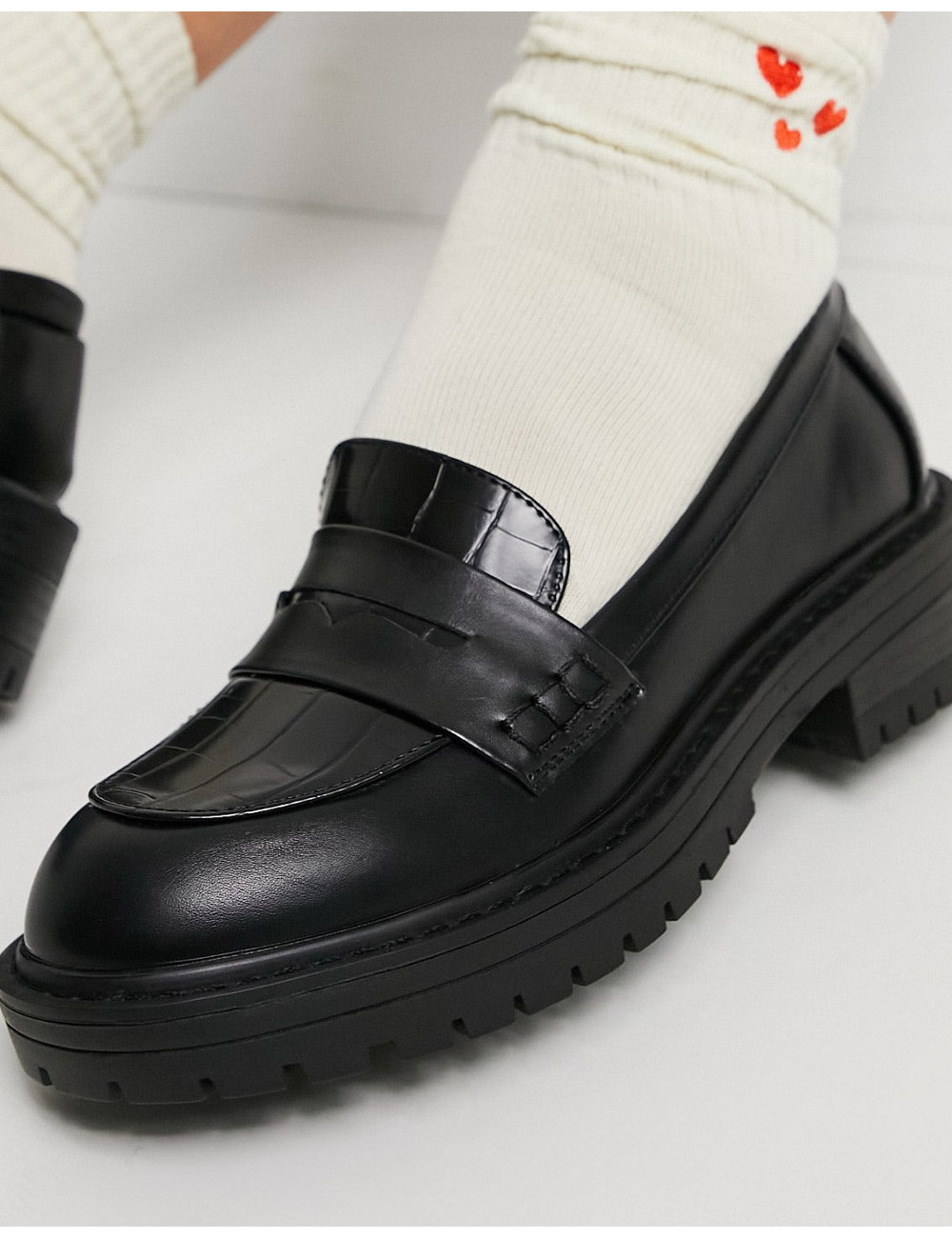New Look chunky croc loafer...
