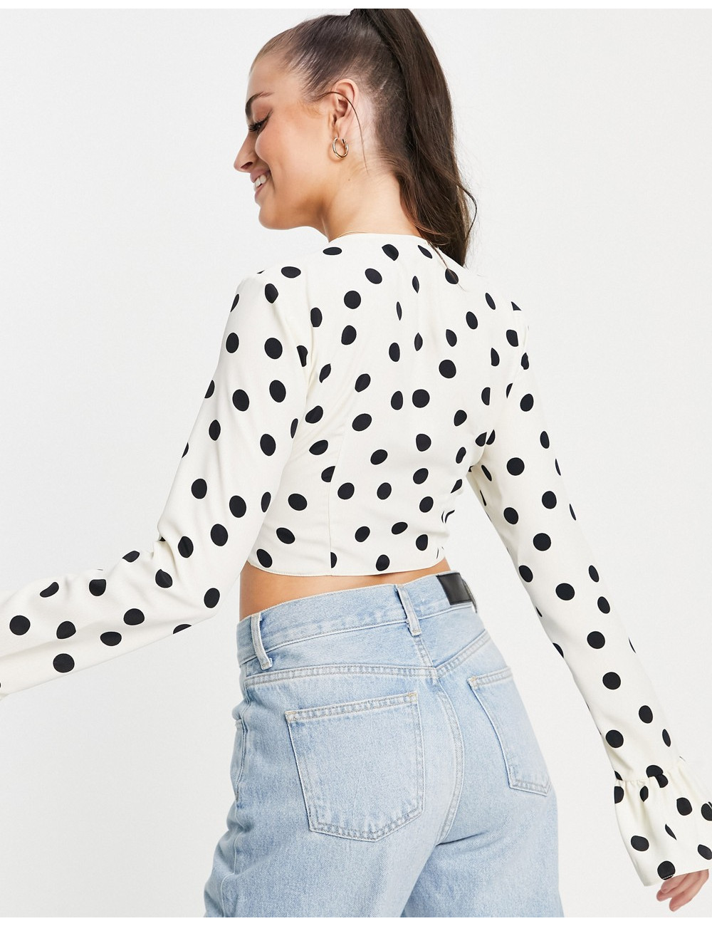 ASOS DESIGN plunge top with...