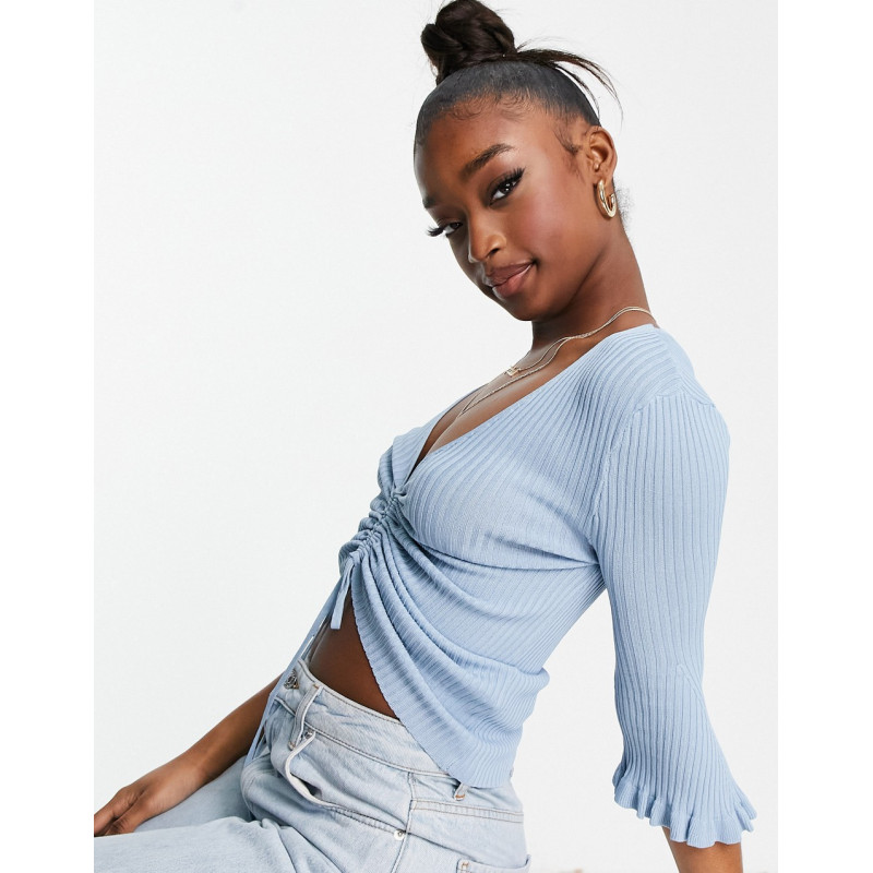 Missguided ribbed top with...