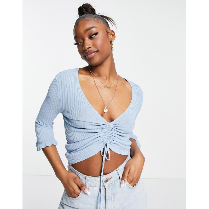 Missguided ribbed top with...