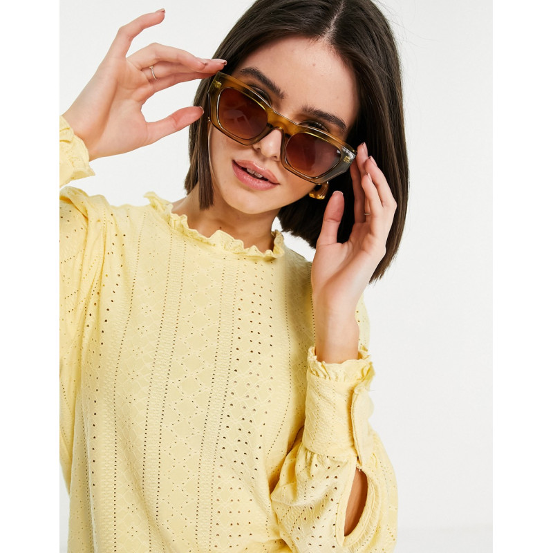 Vila high neck top with...