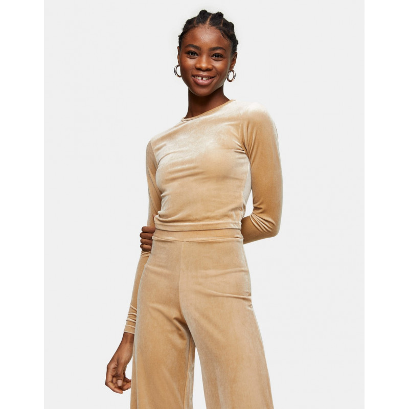 Topshop velour long sleeve...